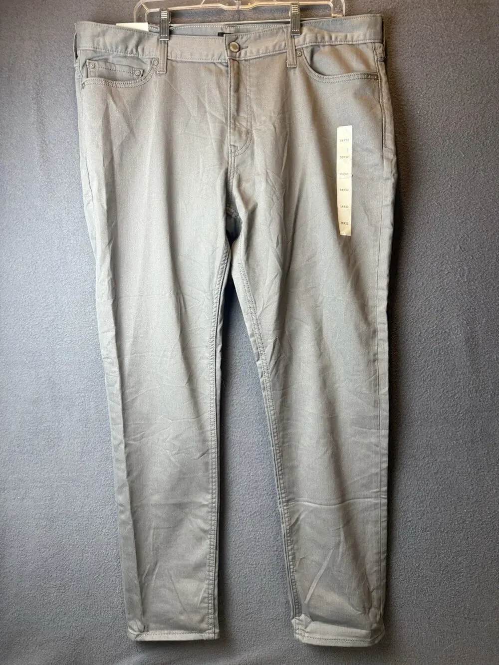 NWT Banana Republic Travel Jean Mens 38x32 Gray Slim Fit Stretch